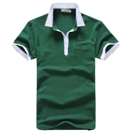 綠色男士短袖棉質(zhì)T恤衫加工制作 免費(fèi)設(shè)計