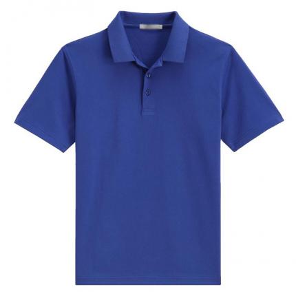 【定制】深藍(lán)色經(jīng)典POLO衫款式 男士短袖純棉T恤定做