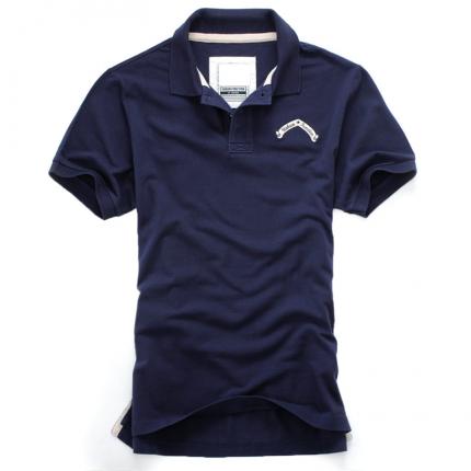 【定制】寶藍(lán)色時(shí)尚修身T恤衫款式 男款短袖設(shè)計(jì)