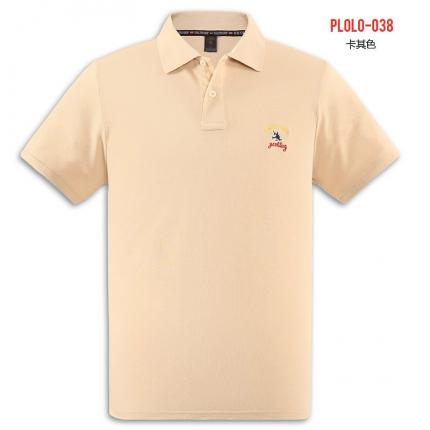 【定制】卡其色廣告T恤衫印制 可絲印燙畫(huà)標(biāo)識(shí)圖案